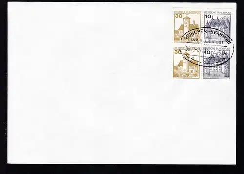 MÜNCHEN-KEMPTEN ÜBERLANDPOST c 0800-02/01 2.6.84 auf Brief ohne Anschrift