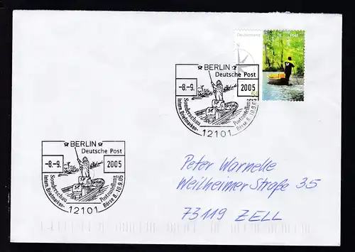 BERLIN 12101 Deitsche Post Sonderschau Postzustellung Intern. Briefmarken-Börse