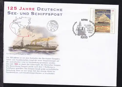 125 Jahre Deutsche See- und Schiffspost, ohne Anschrift