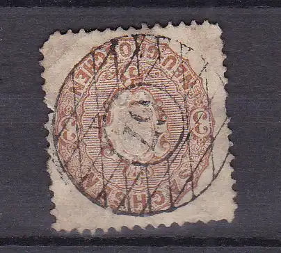 Wappen 3  Ngr. mit Nummernstempel 67 (= Kahla), Marke zahnfehler