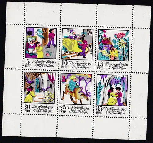 Märchen (VII) Die Schneekönigin, Kleinbogen **