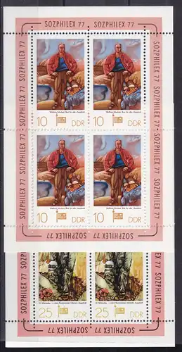 SOZPHILEX '77 Berlin, Kleinbogensatz **