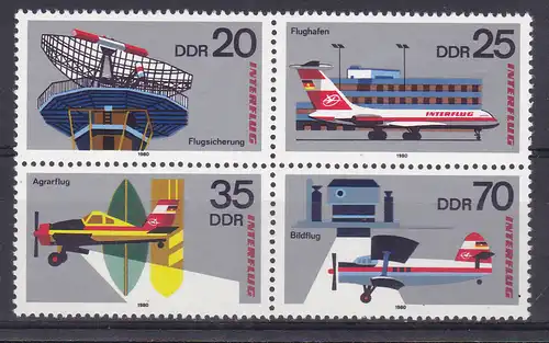 25 Jahre INTERFLUG, Viererblock **