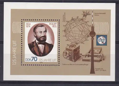 125 Jahre Internationale Fernmeldeunion (UIT) Block **