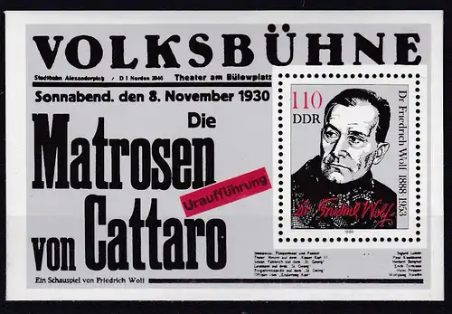 100. Geburtstag von Friedrich Wolf Block **