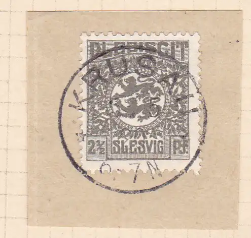Wappen 2½  Pfg. auf Briefstück mit Stempel KRUSAU ** 6.5.20