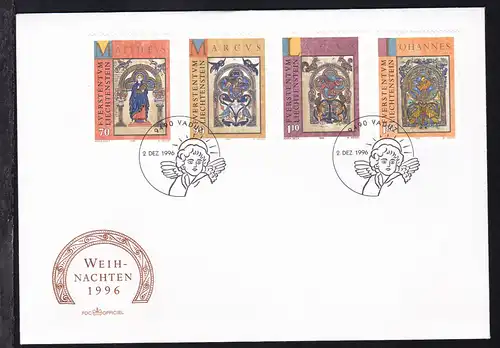 Weihnachten 1996 auf FDC ohne Anschrift