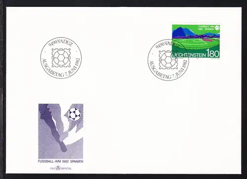 Fußball-WM Spanien 1982 1.80 Fr.  auf FDC ohne Anschrift