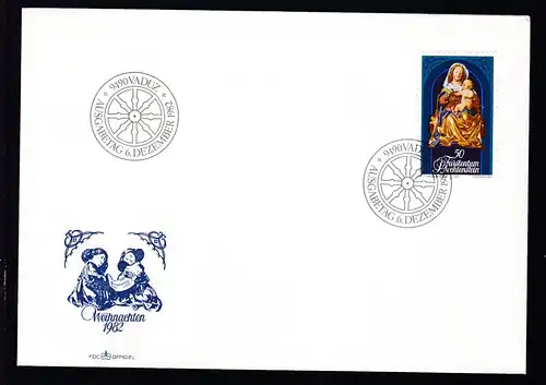 eihnachten 1982 50 Rp. auf FDC ohne Anschrift