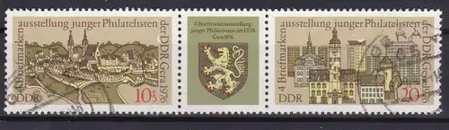 Briefmarkenausstellung junger Philatelusten Gera 1976 Zusammendruck