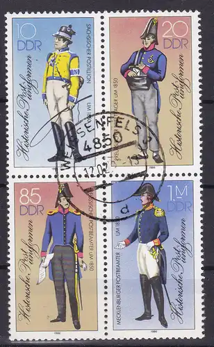 Historische Postuniformen Viererblock