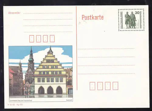 Bauten und Denkmäler 30 Pfg. Bildpostkarte (Greufswald)