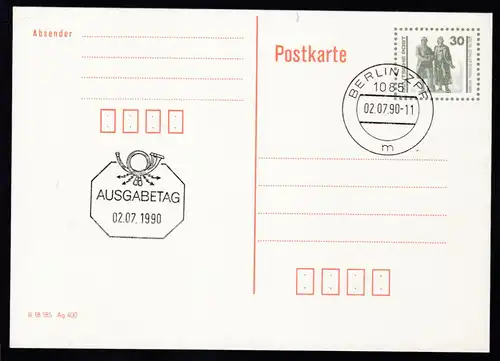 Bauten und Denkmäler 30 Pfg. mit Ersttadsstempel