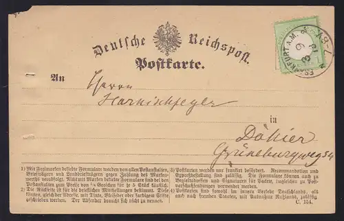 Adler mit kleinem Schild 1  Kr. auf Postkarte (Formular C. 154.)