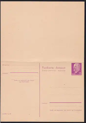 Walter Ulbricht 15 Pfg./15 Pfg.