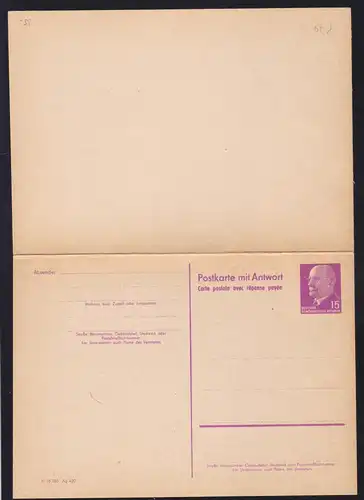 Walter Ulbricht 15 Pfg./15 Pfg.