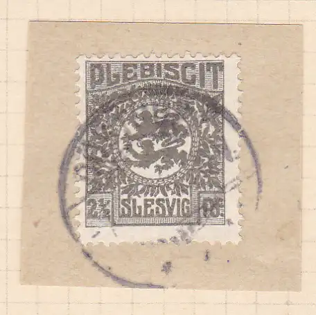 Wappen 2½  Pfg. auf Briefstück mit Stempel DÖSTRUP (Datum nicht lesbar)