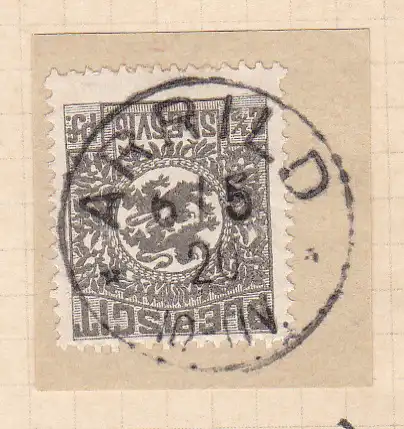 Wappen 2½  Pfg. auf Briefstück mit Stempel ARRILD ** 6.5.20