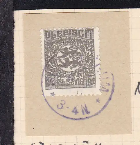 Wappen 2½  Pfg. auf Briefstück mit Stempel SÜDERLÜGUM ** 6.5.20