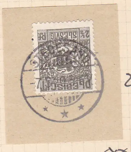 Wappen 2½  Pfg. auf Briefstück mit StempelSTEDESAND *** 7.5.20