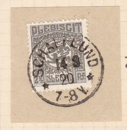 Wappen 2½  Pfg. auf Briefstück mit Stempel SCHAFFLUND ** 14.3.20
