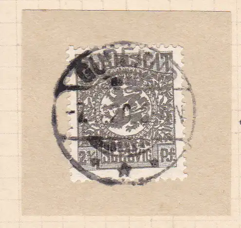 Wappen 2½  Pfg. auf Briefstück mit Stempel GUDERUP *** 7.5.20