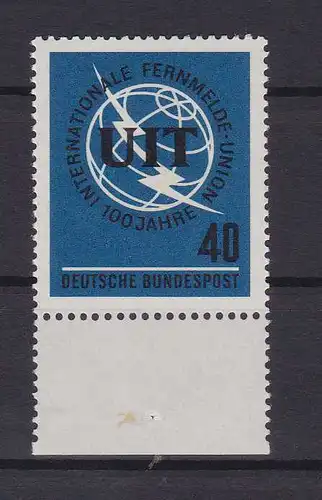 100 Jahre Internationale Fernmeldeunion, Unterrandstück **