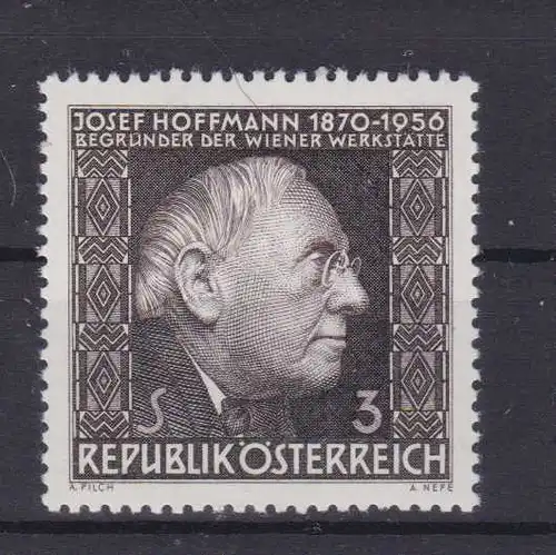10. Todestag von Josef Hoffmann, **