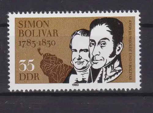 200. Geburtstag von Simon de Bolivar, **