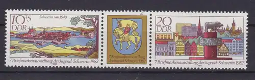 Briefmarkenausstellung der Jugend Schwerin 1982, Zusammendruck **