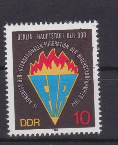 Kongress der Internationalen Förderation der Widerstabdskämpfer Berlin 1982, **