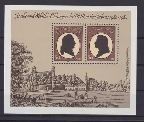 150. Todestag von Johann Wolfgang von Goethe, Block **