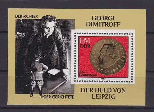 100. Geburtstag von Georgi Dimitrow, Block **