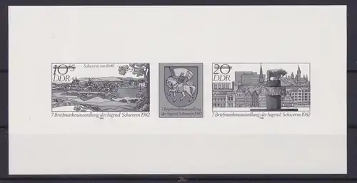 Briefmarkenausstellung der Jugend Schwerin 1982, Schwarzdruck