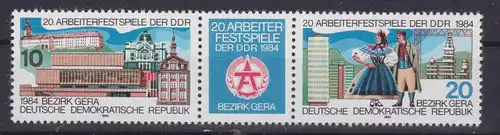 Arbeiterfestspiele der DRR Bezirk Gera 1984, Zusammendruck **