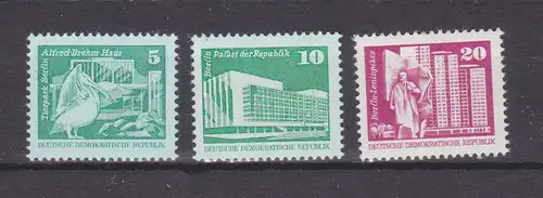 Bauwerke Kleinformat 5 Pfg., 10 Pfg. und 20 Pfg., **