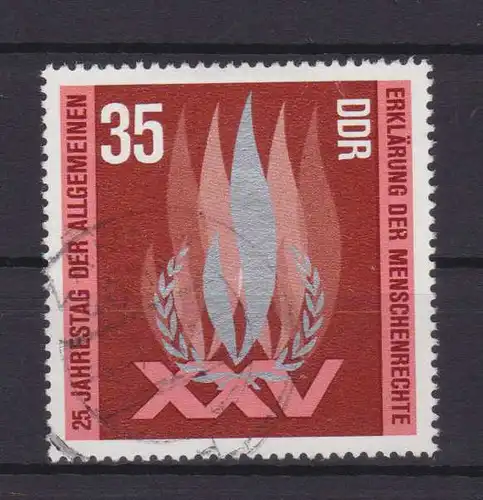 25. Jahrestag der Allgemeinen Erklärung der Menschenrechte durch die UNO