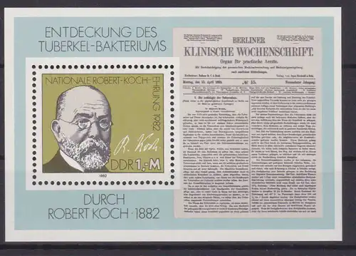100. Jahrestag der Entdeckung des Tuberkulose-Erregers durch Robert Koch, 