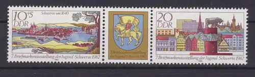 Briefmarkenausstellung der Jugend Schwerin 1982, Zusammendruck **
