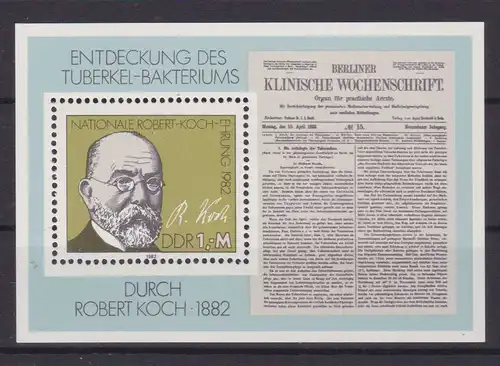 100. Jahrestag der Entdeckung des Tuberkulose-Erregers durch Robert Koch,