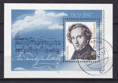 175. Geburtstag von Felix Mendelssohn Bartholdy, Block