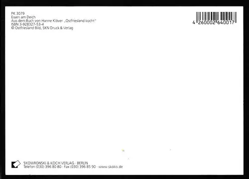 Essen am Deich, Aus dem Buch "Ostfriesland kocht"