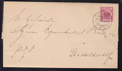 Adler 10 Pfge auf Brief ab ? 16.10.98 nach Stadtoldendorf