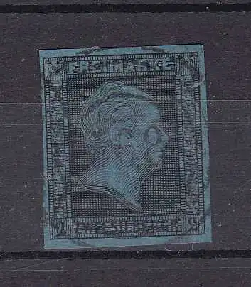 König Friedrich Wilhelm IV 2 Sgr. Mit Nummernstempel 568 (= Hagen)