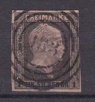 König Friedrich Wilhelm IV 1 Sgr. mit Nummernstempel 837 (= Levern)