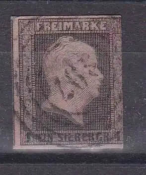 König Friedrich Wilhelm IV 1 Sgr. mit Nummernstempel 997 (= Nebra)