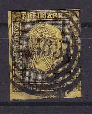 König Friedrich Wilhelm IV 3 Sgr. mit Nummernstempel 1403 (= Soest)