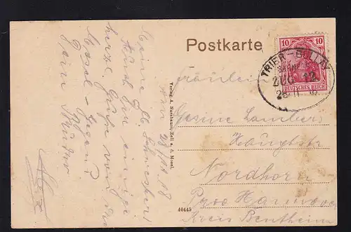 TRIER-BULLAY BAHNPOST ZUG 12 28.11.18 auf AK (Zell a. Mosel Totakansicht)