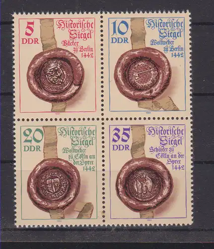 Historische siegel (I) Viererblock **