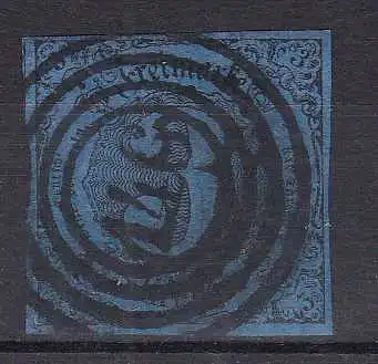 Ziffer 3 Kr. mit Nummernstempel 146 (= Pfeddersheim)